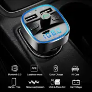 Bluetooth 5.0 Wireless Car FM Transmitter MP3 Player Radio 2 USB Charger #C