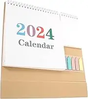 KALLORY Decorative Desk Calendar Stylish Standing Calendar for Office Home Monthly Planner for Easy Scheduling for Friends Family Material Design