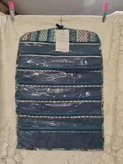 Raymond Waites Brand Teal Blue Bohemian Style Hanging Jewelry Organizer NWT