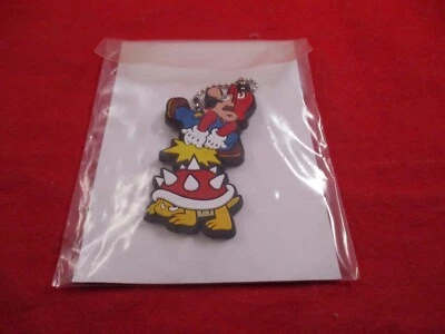 Mario Hit By Spiny - Super Mario Bros. Nintendo Large Rubber Charm Dangler *NEW*