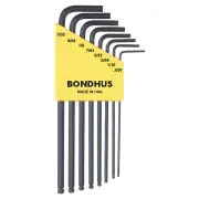 Bondhus BD10932 - Hex Key Set L-Wrench - 8 Piece Imperial (0.050-5/32") Ball End