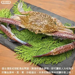 【三頓飯】活凍特大隻藍花蟹(3隻_400-450g/隻)