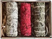 3-Piece Sage Smudging Kit - White, Dragon's Blood, and Black Sage (Mugwort) - Pangolin House