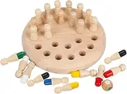 SOPOTUTU Educational Memory Chess Wooden Chess Set Boys and Girls Toy Children's Plaything Birthday Present for Boys and Girls