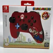 PowerA Nintendo Switch Wired Controller Super Mario Edition Red 10ft Cable New