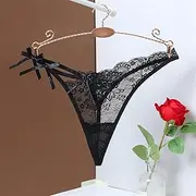 [FARZAH] Women Panties Female Underwear 3PCS/Set Sexy Bow Temptation Underpants Lace Thin Belt G-String Low Waisted Panties Hollowed Out Thong Items(A 1pc,S)