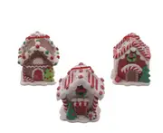 C148 3PCS Christmas Small House Pendant Creative Christmas Tree Decoration Pendant Christmas Desktop Decoration