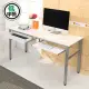 BuyJM低甲醛木紋白160公分抽屜鍵盤穩重工作桌/電腦桌
