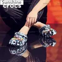 在飛比找Yahoo!奇摩拍賣優惠-[Sunshine]Crocs沙灘鞋男卡駱馳大理石花紋洞洞鞋