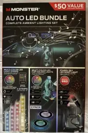 Monster Auto LED Bundle w/sound & motion activated LED color changing lights NEW