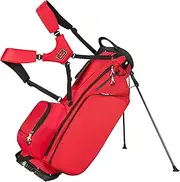 Lightweight Golf Stand Bag with 14 Way Full-Length Dividers, 7 Zippered Pockets and Rain Cover, with Handles and Dual Strap