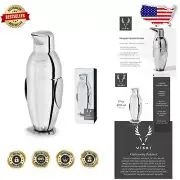 Charming 17 oz Penguin Cocktail Shaker with Built-in Strainer for Home Bars