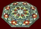 Green Marble Table Top , Stone Inlay Table , Center Table Top , Coffee Table Top