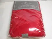 BH Beekman Home Jacquard Tablecloth 60x102 & 8 Napkins 12x12" Set Red OgeeDamask