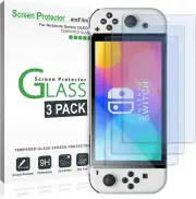 Tempered Glass Screen Protector Compatible with Nintendo Switch OLED Model 2021