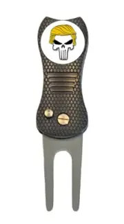 Trump Punisher Golf Ball Marker with Premium Switchblade Divot Tool