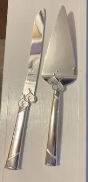 Lenox Silverplate TRUE LOVE - CAKE KNIFE & SERVER - 2 Piece Set