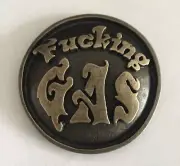 UNIQUE RARE ANTIQUE BRASS HARLEY-DAVIDSON MOTORCYCLE F**KING GAS CAP COVER SW