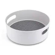 Copco Non-Skid Storage Turntable 10-Inch Gray and White