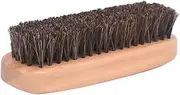 Baluue Professional Horsehair Shoe Brush with Hardwood Handle for Buffing Polishing Large Brush for Boots Shoes Burlywood Color for