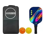 Pickleball Paddles, Fiberglass Surface Pickleball Set with 2 Pickleball Rackets, Carry Bag and 4 Balls ​for Men Women | Rackets for Beginners, Intermediate & Pros | Lightweight Pickleball Equipment