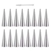 16 Pcs Bread Baking Tins Pastry Cream Horn Practical Tools Miss