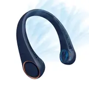 Portable Neck Fan Bladeless 3 Speeds USB Powered for Outdoor-Blue