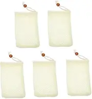 Baluue 5pcs Net Soap Saver Bar Soap Pouch Exfoliating Soap Pouch Net Salad Bowl with Lid Soap Holder Exfoliating Soap Pouch Small Soap Pouch