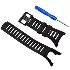 Black Rubber Replace Repair Watch Band for Suunto T1 T1C T3 T3C T3D T4C T4D