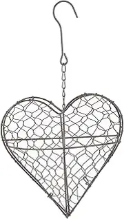 MINAOLULUS Flower Hanging Basket Heart Shape Frame Succulent Pot for Home Decoration Wall Planter Shelf for Indoor Outdoor Use Space Saving Garden Decor