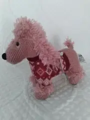 Vintage RUSS Berrie & Co LUCILLE Pink Poodle w/ Sweater Stuffed/Plush Dog Puppy