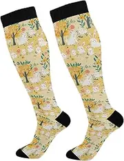 [Caihoyu] Mens Compression Socks Compression Sock 15-20 mmHg for Nurses, Pregnancy, Flying, Running,Travel