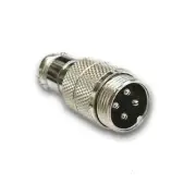 Pack of 2 - 4 Pin In-Line Mic Microphone Male Mobile Connector CB Cable