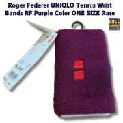 Roger Federer UNIQLO Tennis Wrist Bands RF 74Purple Color ONE SIZE Rare