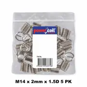Powercoil 3520-14.00X1.5DP - Thread Inserts M14 x 2mm x 1.5D 5 Pack
