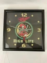 NEW Rare VTG Miller High Life Beer Logo Bar Quartz Wall Clock - Battery Operated