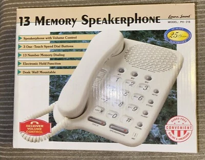 LENNOX SOUND #PH-318 CORDED TELEPHONE - 13 MEMORY SPEAKERPHONE - NEW!