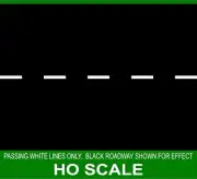 HIGHWAY STREET PASSING WHITE LINES FOR 1/87 HO SCALE PRE1970 TRAIN GARDEN LAYOUT