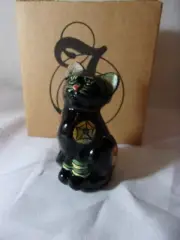 Fenton Art Glass Halloween mini-cat figurine, new old stock
