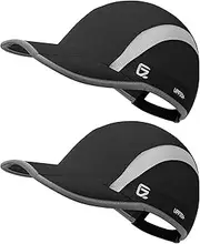 [GADIEMKENSD] 2 Pack Reflective Foldable Sports Hat UPF 50+ Sun Protection Outdoor Run Hats for Men and Women