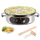 Commercial Crepe Maker, 16" Non-Stick 2000W Electric Crepe Machine Adjustable...