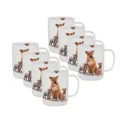 8PK Ashdene Puppy Love Staffy Terrier Drinking Beverage Coffee/Tea Mug 11.5x8cm