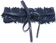 [Generic] Women's Lace Waist Belt Wide Belt Faux Leather Bow Tie Corset Belts Elastic Wrap Around Waist Bands Stretch Dress Belts skinny wide dress belts waistbands