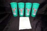 Vintage Captain Planet Set of 4 Tupperware Cups Tumblers Unused
