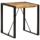 Solid Wood Dining Table Industrial Timber Steel Legs Kitchen Side Cafe Desk S...