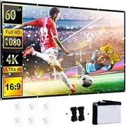 YiYunTE Portable Projector Screen, 16:9 HD Projector Screen Foldable Projection Screen Indoor Outdoor Cinema Theater Projector Screen 60 inch Projection Screen Home Bedroom Projector Screen