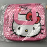 Hello Kitty PINK Zipper Lunch Tote Bag with Handle LIGHT PINK NEW
