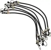 DOITOOL 6pcs Mini Rubber Bungee Cords with Metal Hooks Adjustable Fastening Straps for Cargo Bike Luggage Camping Durable Flexible Multipurpose Ties for Home Office Use