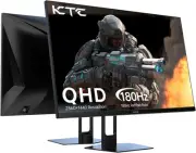 27” 180Hz QHD(2560× 1440p) Gaming Monitor, 1MS, Fast IPS Monitor,122% sRGB,2X DP
