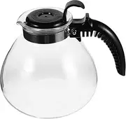 LIGIGWASH Vintage Coffee Pot with Ergonomic Handle for Gas and Induction Stovetops Quick Boil Whistling Kettle Transparent Glass Body for Brewing Coffee and Tea